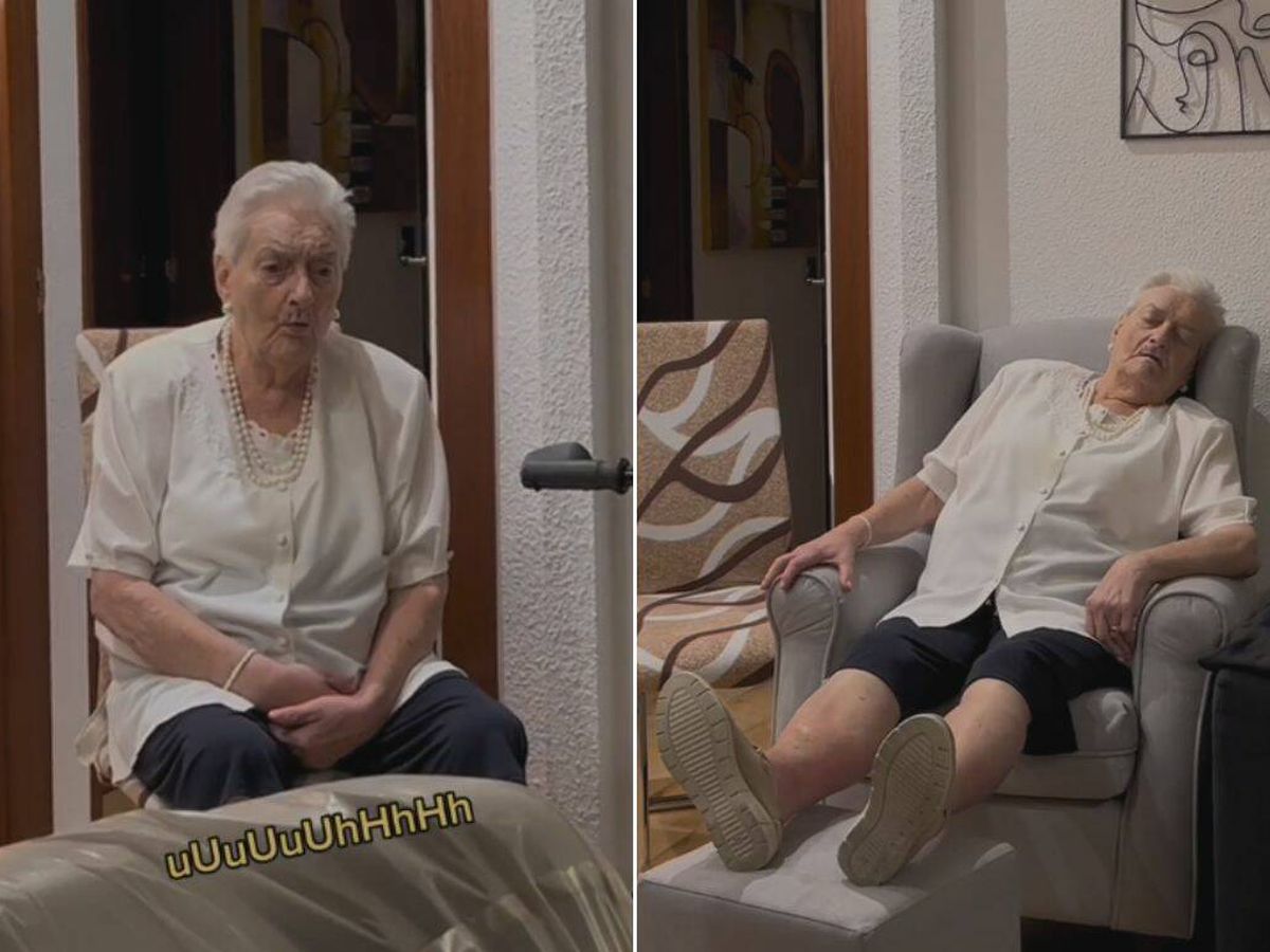 Foto: Una abuela recibe un sillón orejero para echarse mejores siestas: "¿Me lo han regalado?" (TikTok/@teresalapelaya)
