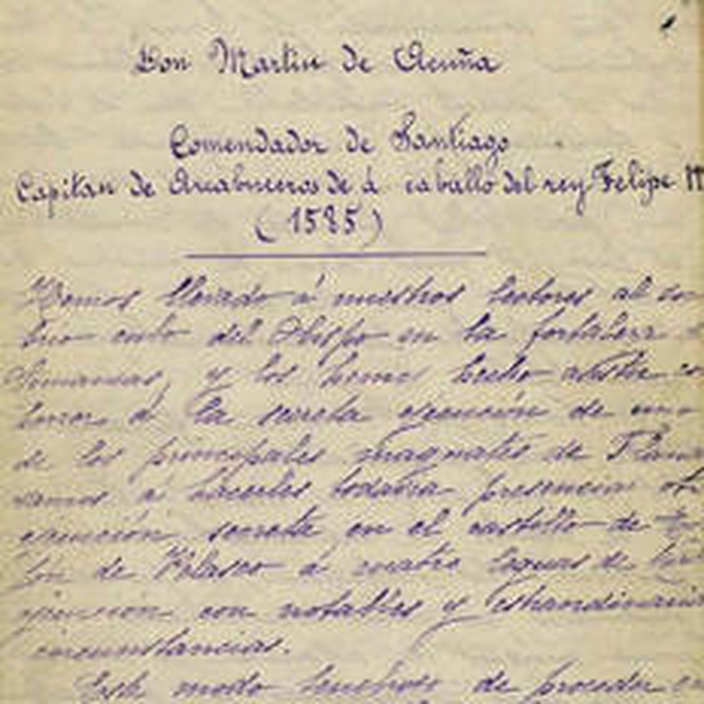 Una de las cartas dirigidas a Martín de Acuña.