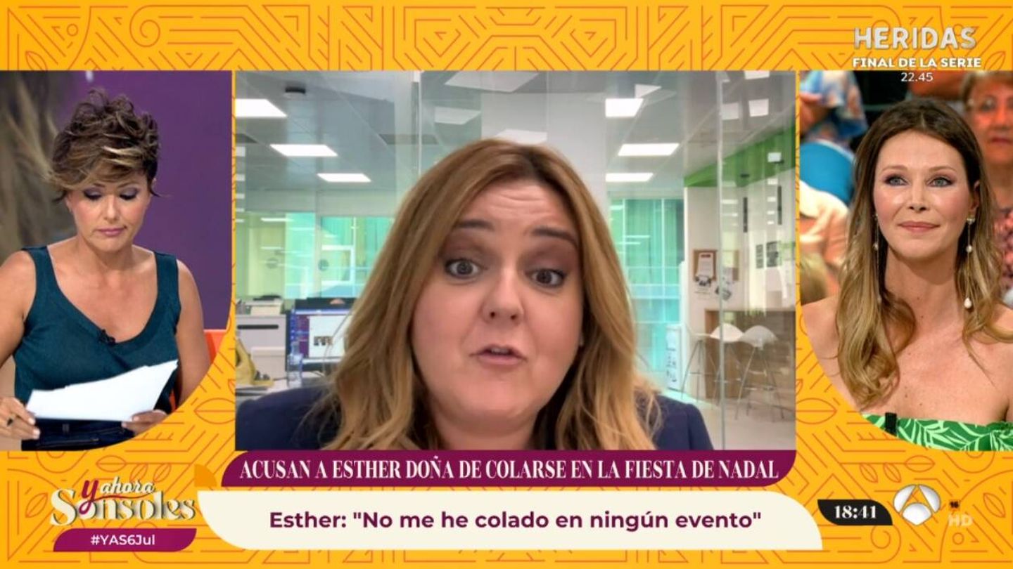 Pilar Vidal respondiendo a Esther Doña en 'Y ahora, Sonsoles'. (Atresmedia)