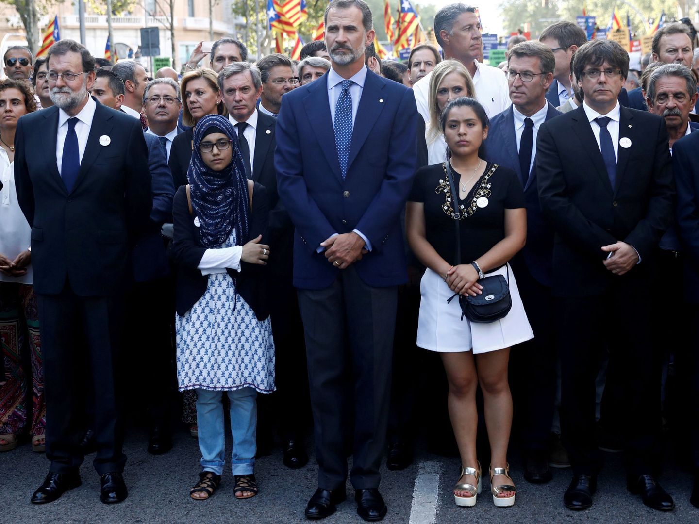 Acto en homenaje a los muertos y heridos en los atentados de Barcelona y Cambrils. (Reuters)