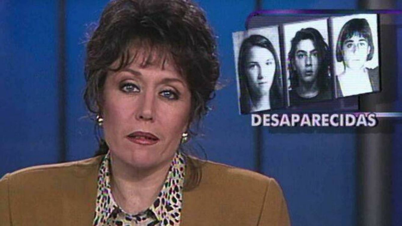 Foto: Rosa María Mateo, en un telediario cuando el crimen de Alcàsser. (Netflix)