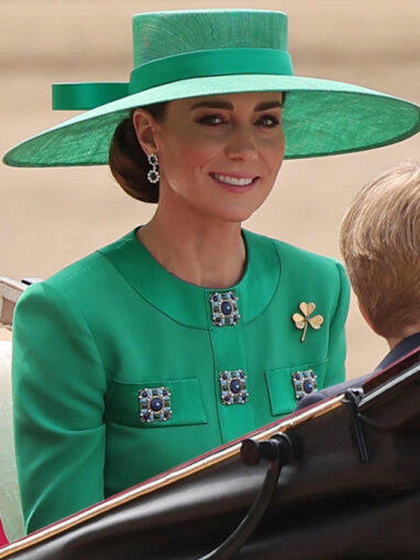 Kate Middleton, con los pendientes de Lady Di. (Getty)