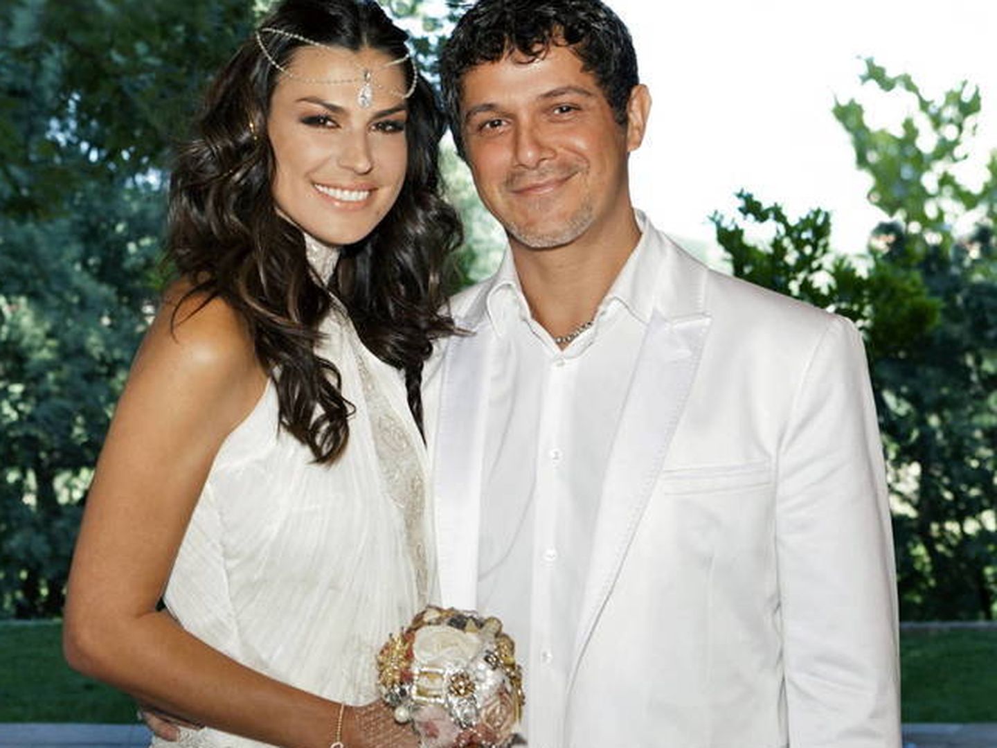 Alejandro y Raquel, el día de su boda. (EFE)