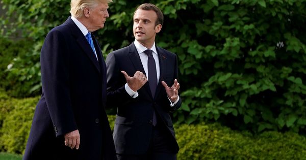 Foto: El presidente Donald Trump y su homólogo francés Emmanuel Macron durante su encuentro en la Casa Blanca. (Reuters)