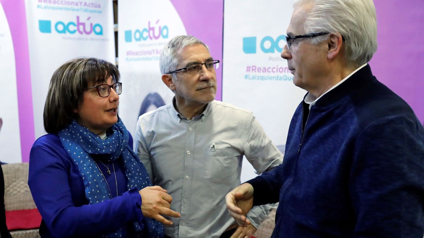 Montserrat Muñoz, Gaspar Llamazares y Baltasar Garzón, impulsores de la plataforma Actúa