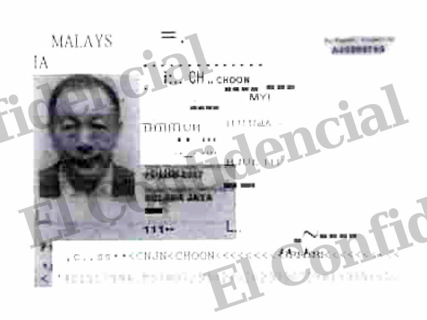 La fotografía de San Chin Choon que obra en el sumario del caso.