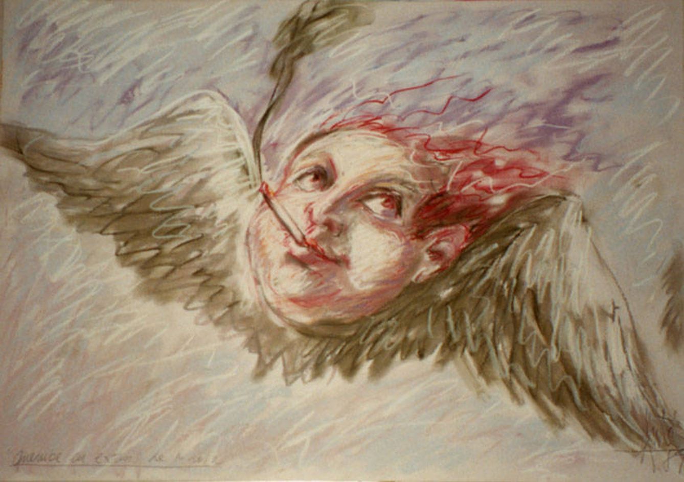 Una de las pinturas de su colección 'Maltratados de Ángeles'