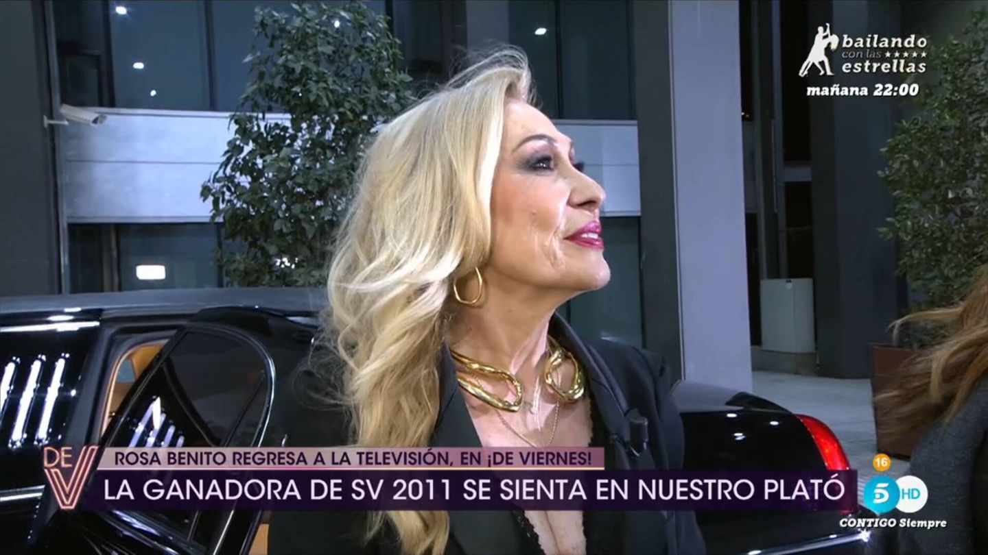 Rosa Benito regresa a Telecinco tras su veto en '¡De viernes!'. (Mediaset)