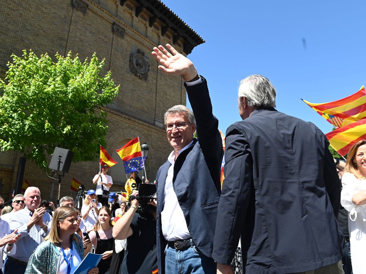 Foto: Feijóo participa en un acto de campaña del PP. (Europa Press/Ramón Comet)