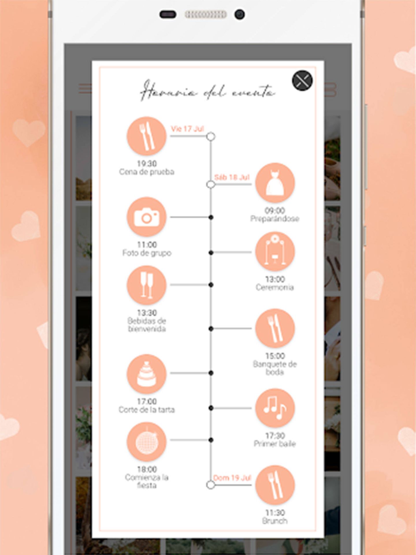 En Wedbox los novios también pueden compartir su itinerario de boda. (Cortesía)