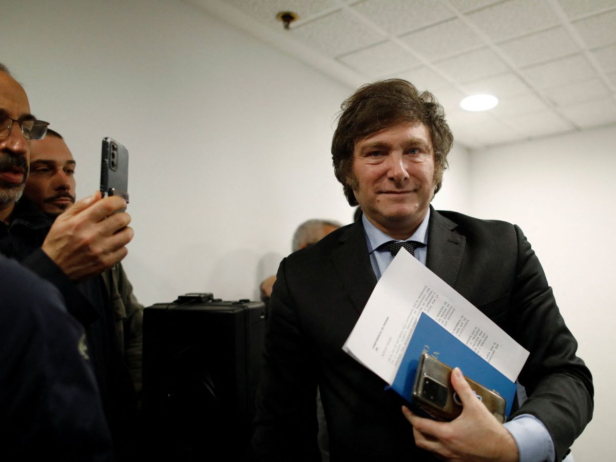 Foto: Javier Milei, en una rueda de prensa. (Reuters)