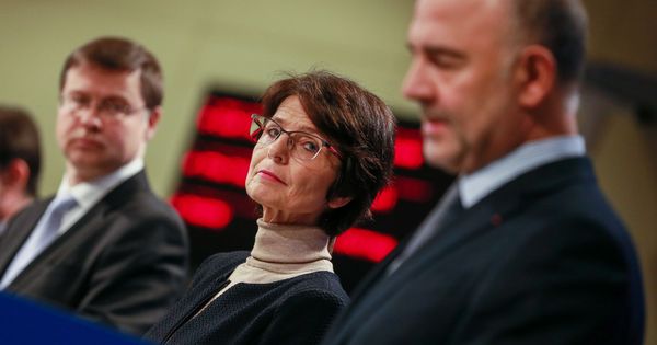Foto: Valdis Dombrovskis, Marianne Thyssen y Pierre Moscovici, liberales que alimentan al populismo. (EFE)