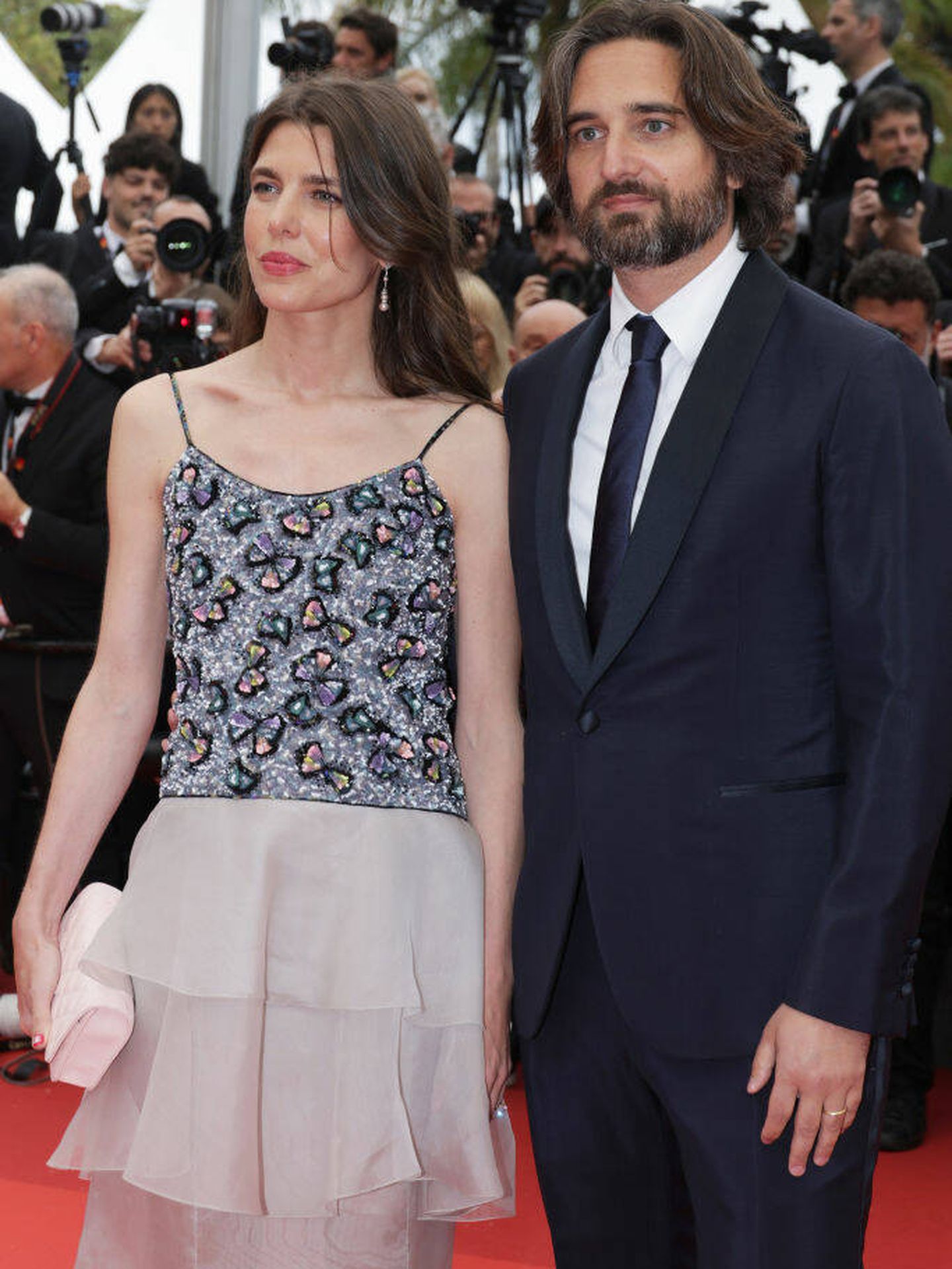 Carlota Casiraghi y su marido, en Cannes. (Getty)