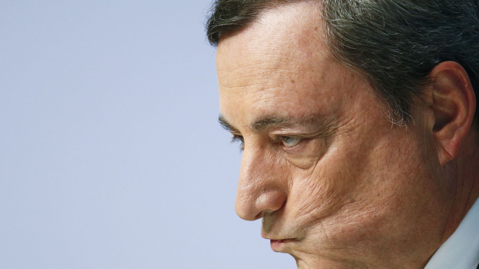 Foto: El presidente del Banco Central Europeo (BCE), Mario Draghi, durante la rueda de prensa de este jueves./REUTERS