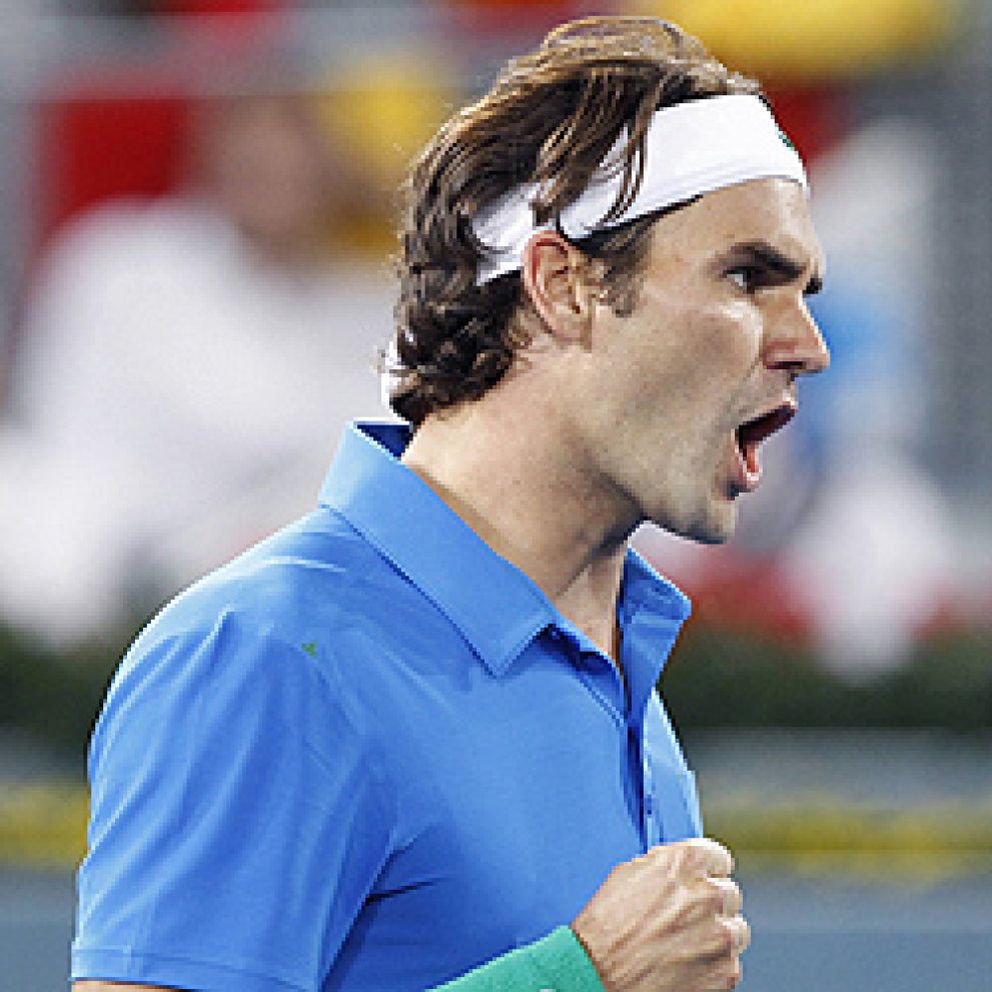 Foto: Federer-Berdych, final inesperada en el polémico Madrid Open de la pista azul