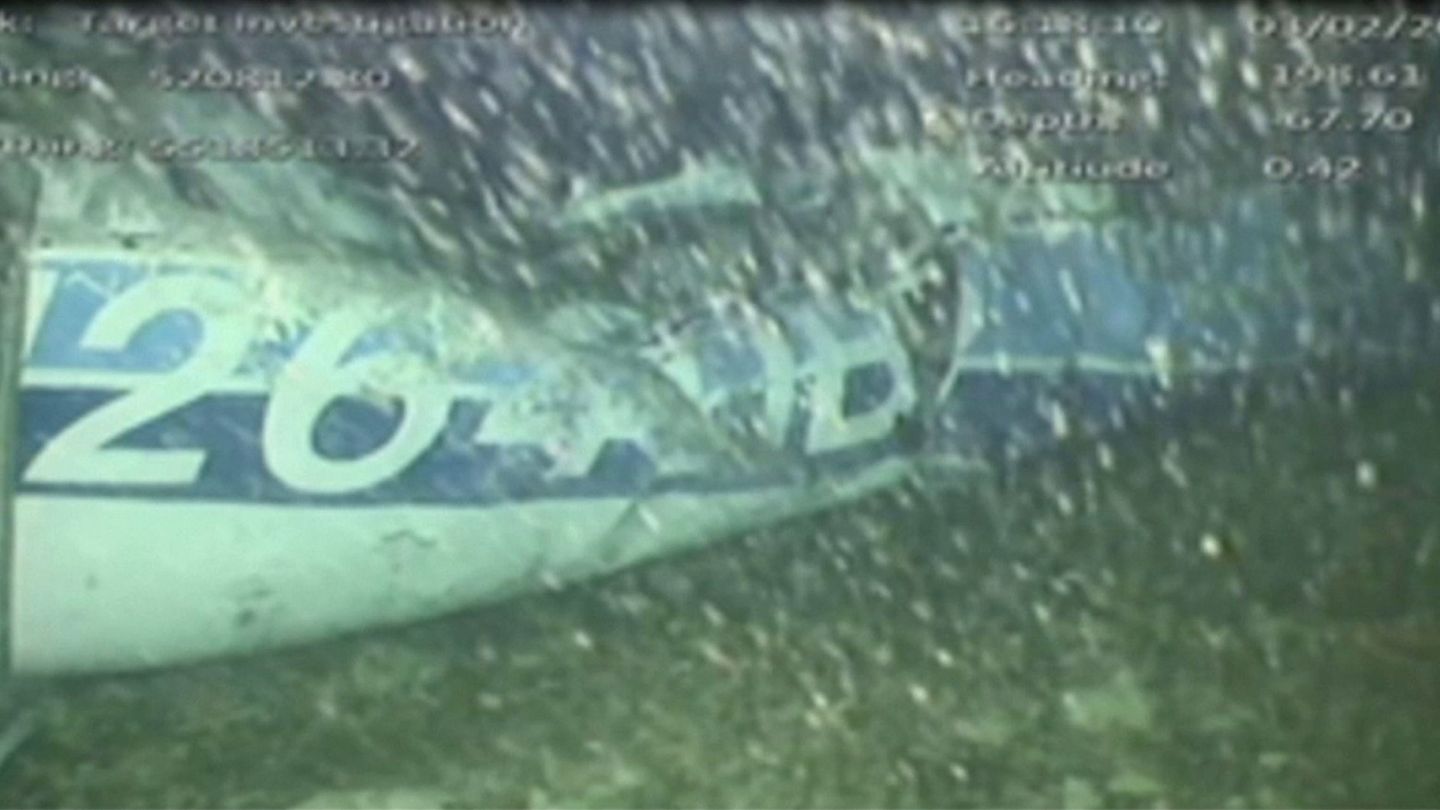 Imagen del avión en el que viajaba Emiliano Sala en el fondo del Canal de la Mancha. (Reuters)