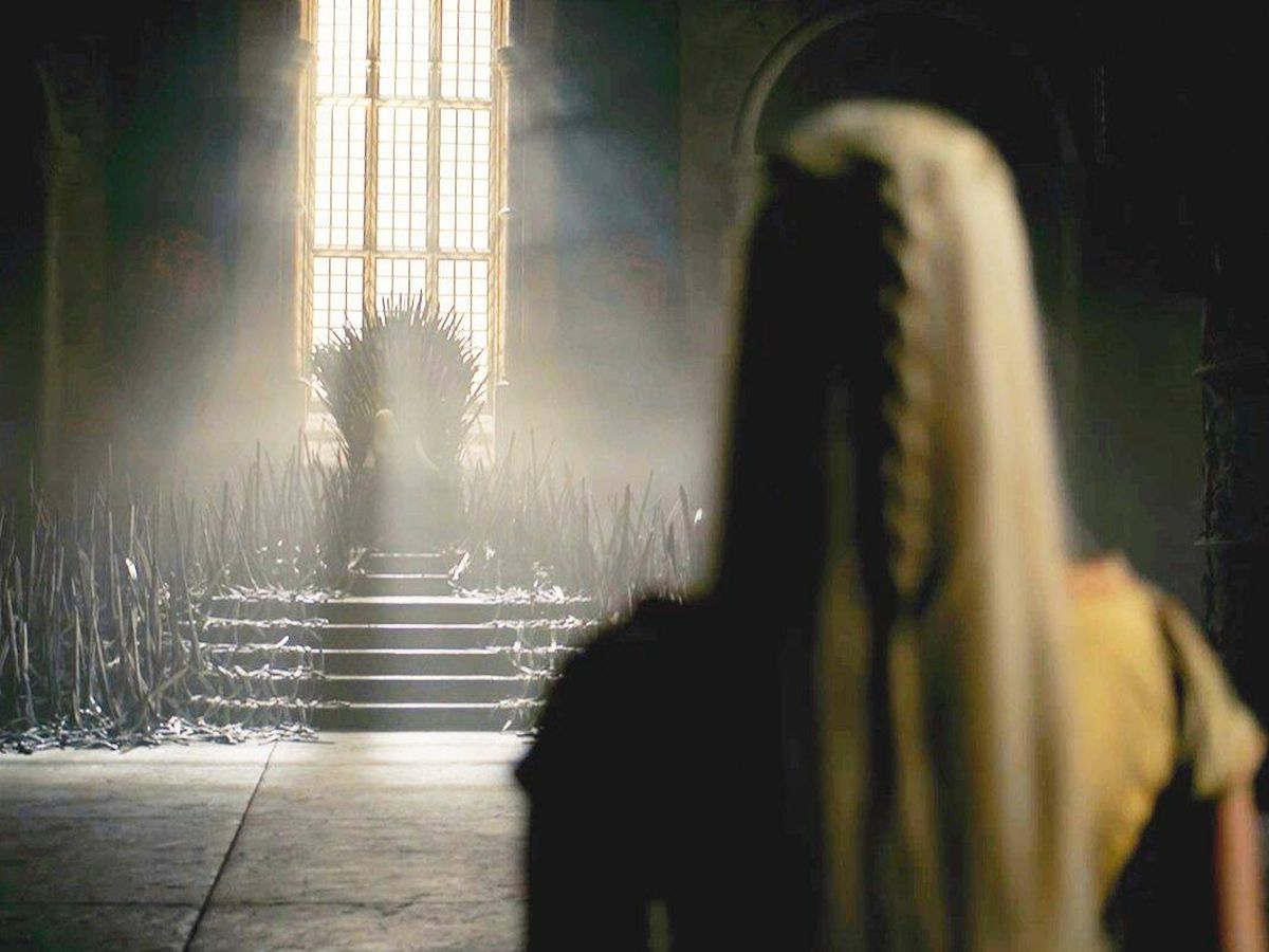 Foto: El trono de hierro de los Siete Reinos, en 'La casa del dragón', la precuela de 'Juego de tronos'. (HBO)