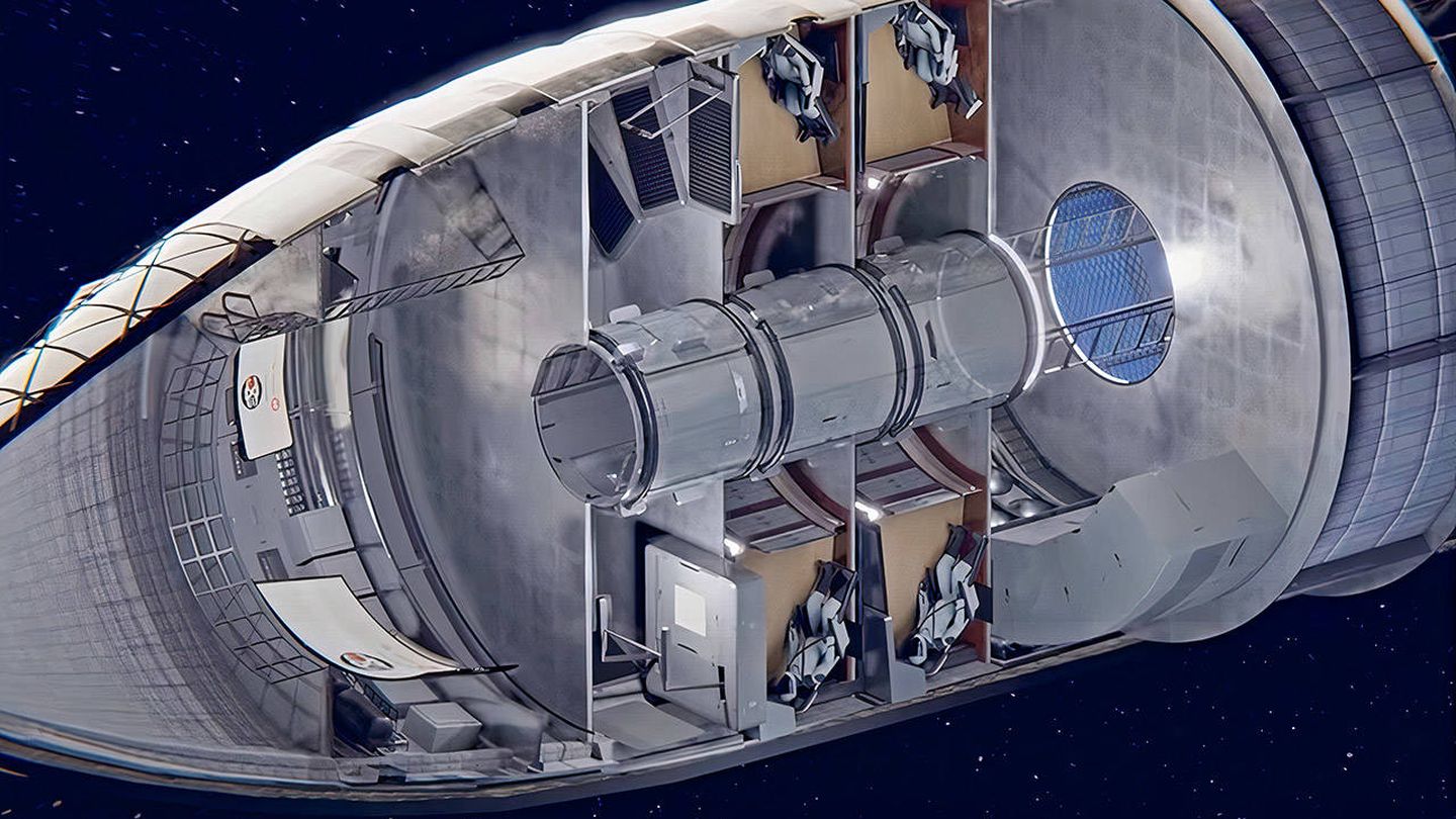 Concepto del interior del Starship HLS
