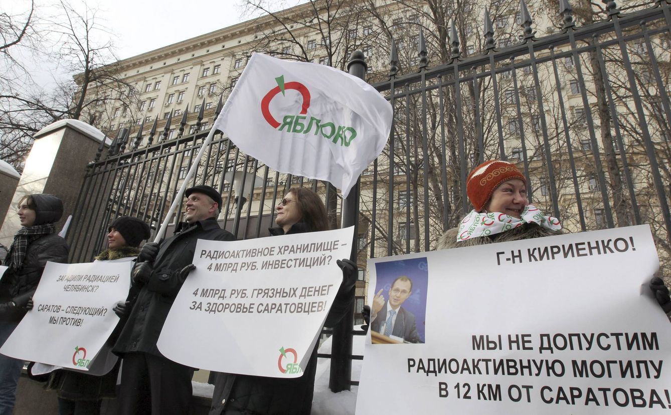 Protesta contra el plan de Rosatom de construir un depósito de desechos nucleares cerca de Saratov, a unos 850 kilómetros de Moscú. (EFE)