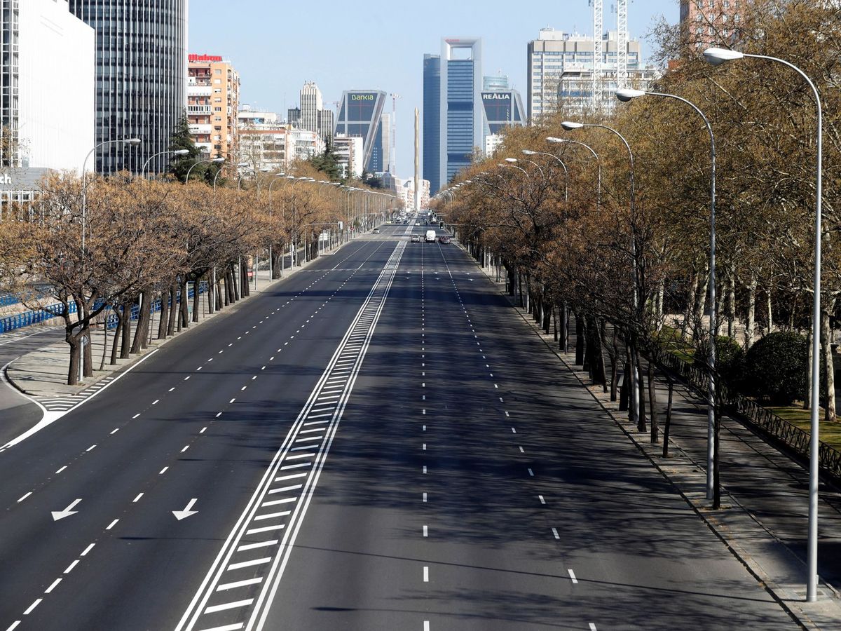 Foto: Calles vacías en Madrid. (EFE)