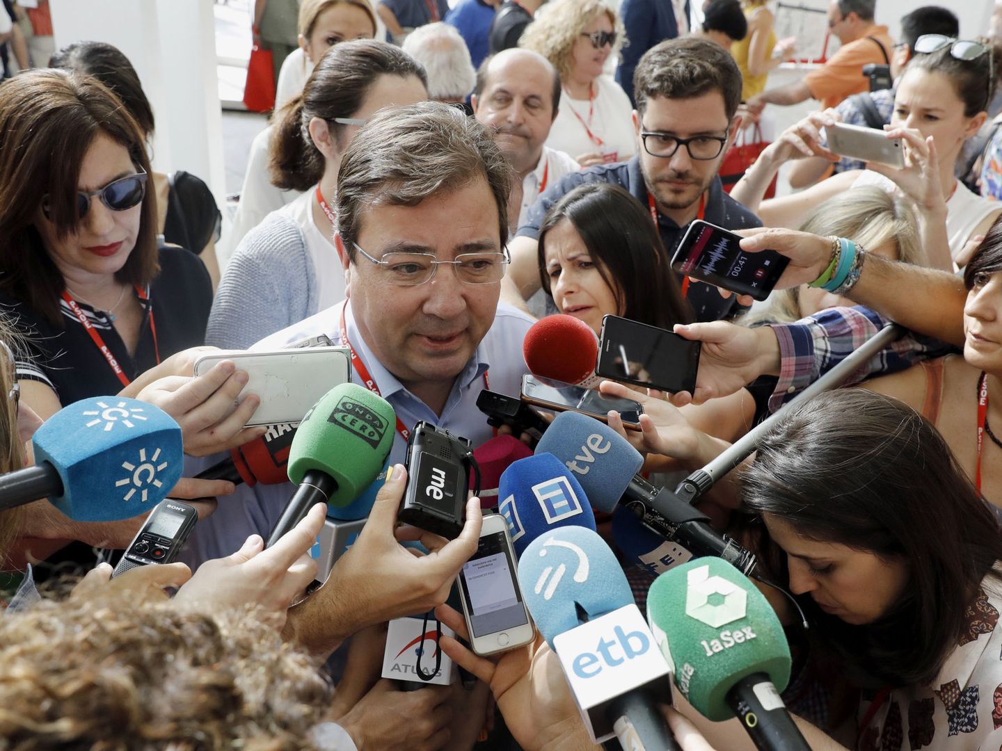 El presidente extremeño, Guillermo Fernández Vara, el pasado 17 de junio, en la apertura del 39º Congreso Federal, en Madrid. (EFE)