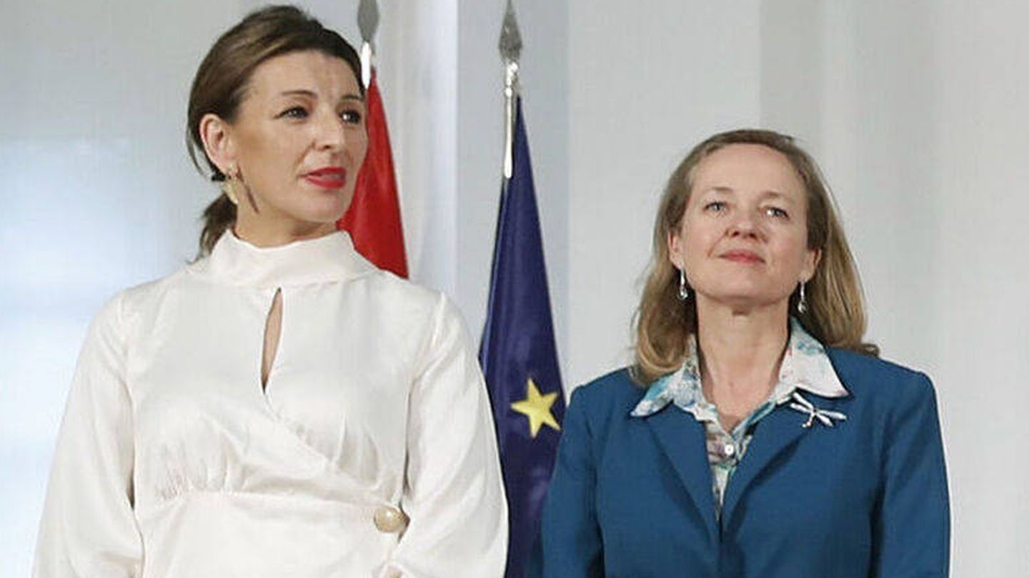 Las ministras Nadia Calviño y Yolanda Díaz. (EP)