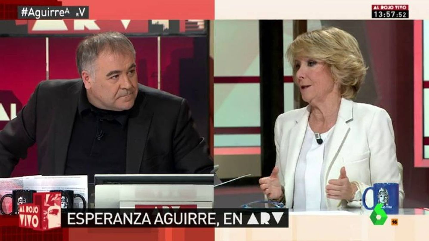 Esperanza Aguirre, en 'Al rojo vivo'. (Atresmedia)