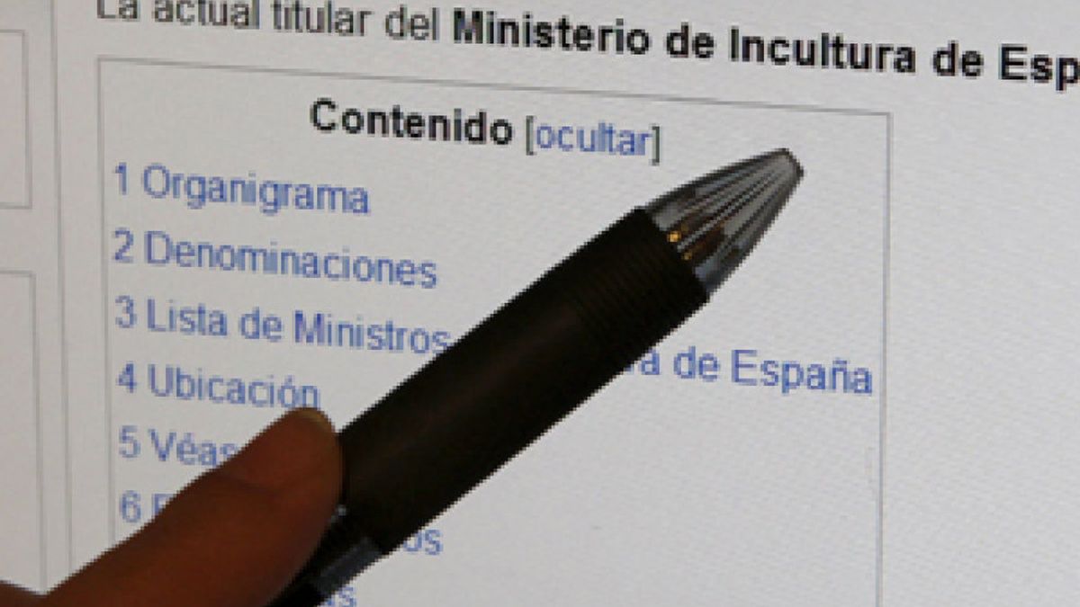 González-Sinde, convertida en "ministra de Incultura" en la Wikipedia