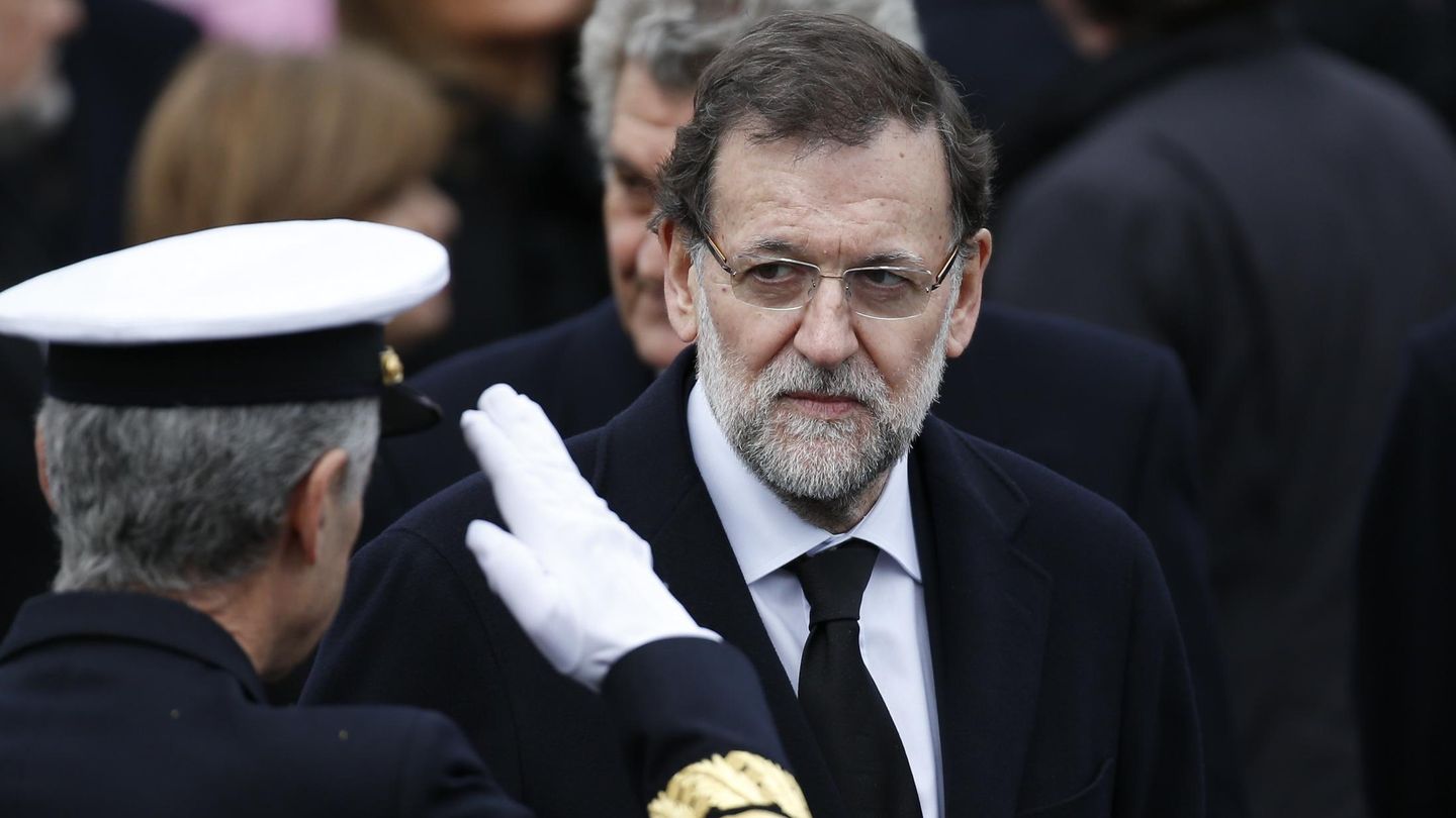 Mariano Rajoy, en un funeral de Estado. (Reuters)