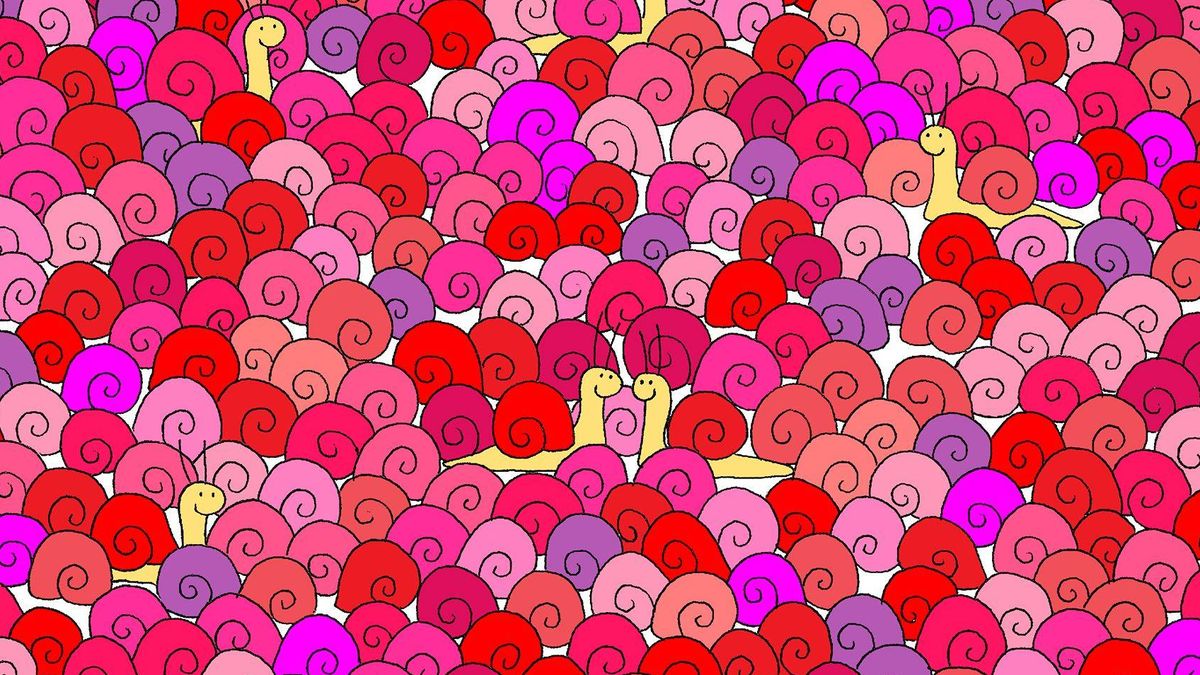 El último acertijo visual: ¿puedes encontrar el corazón entre los caracoles?