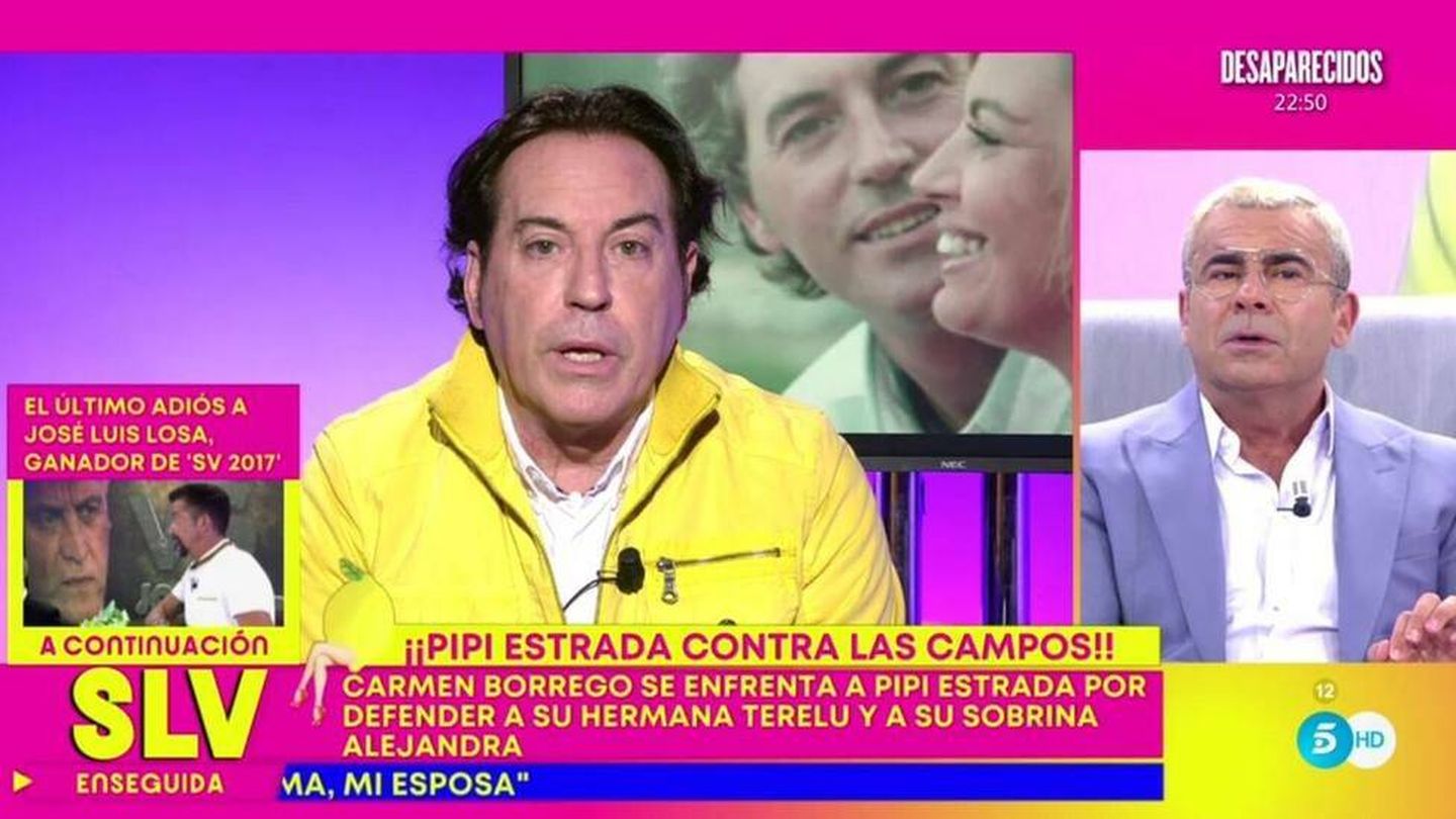 Pipi Estrada, en 'Sálvame'. (Telecinco)