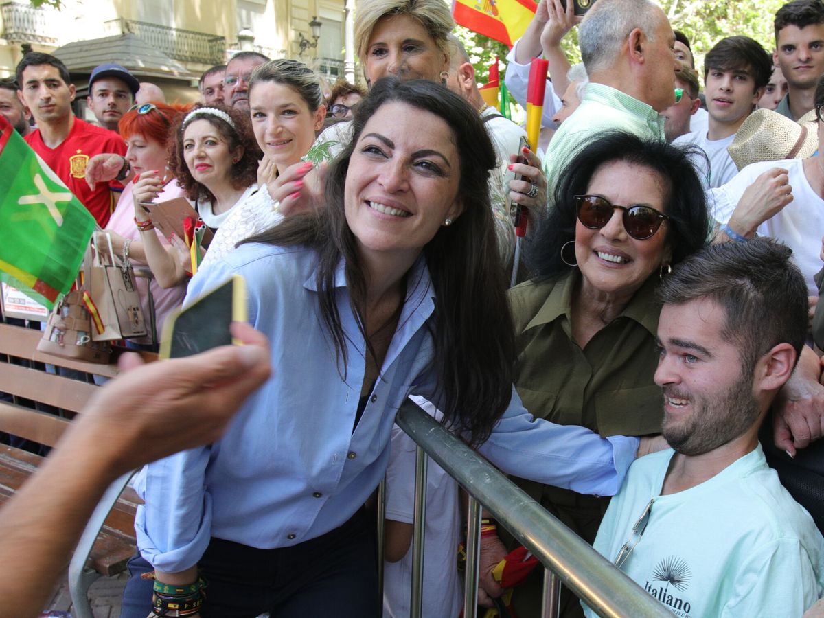 Foto: La candidata de Vox en Andalucía, Macarena Olona. (EFE/Pepe Torres)