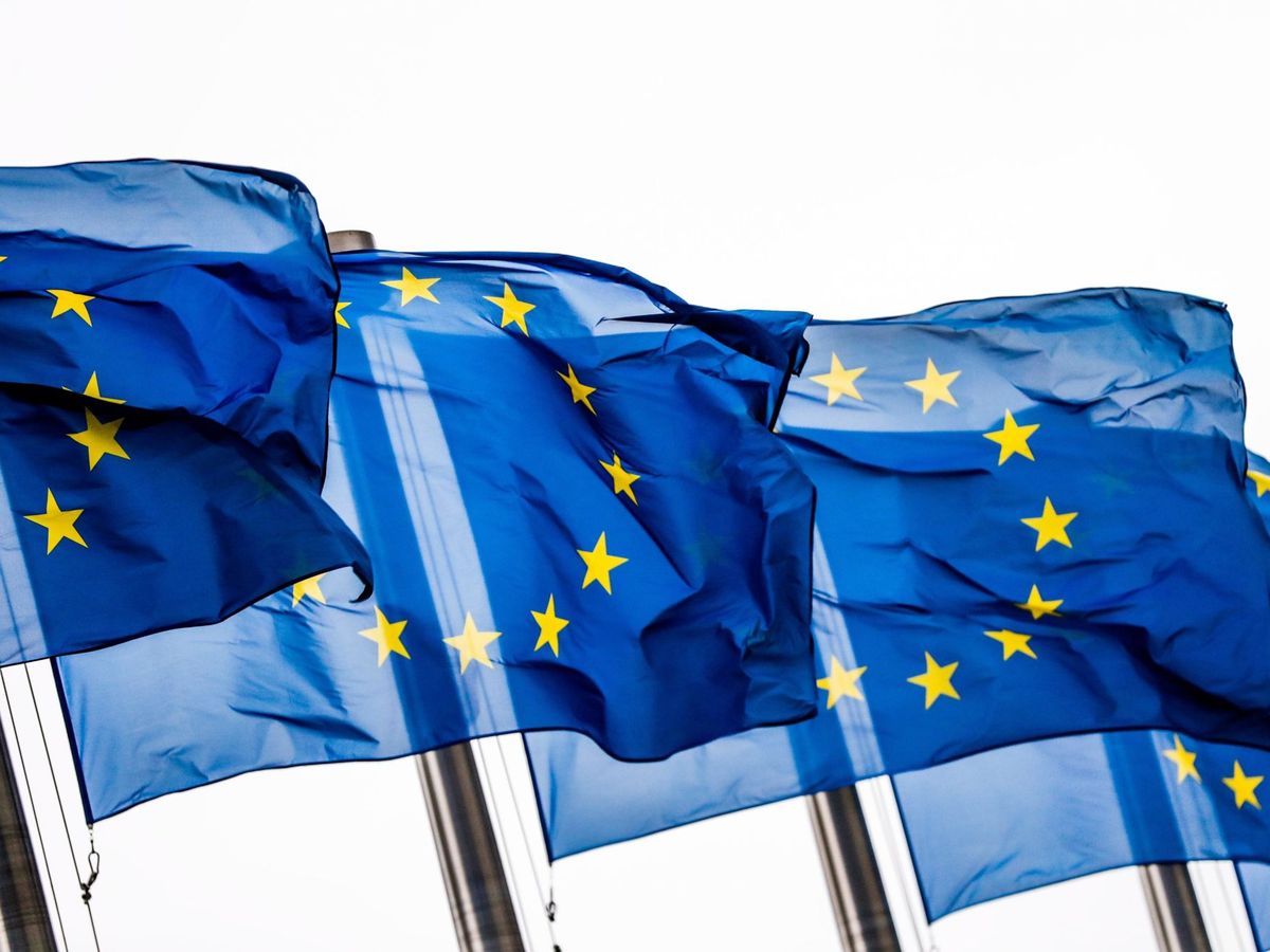 Foto: Banderas de la Unión Europea. (EFE/Stephanie Lecocq)