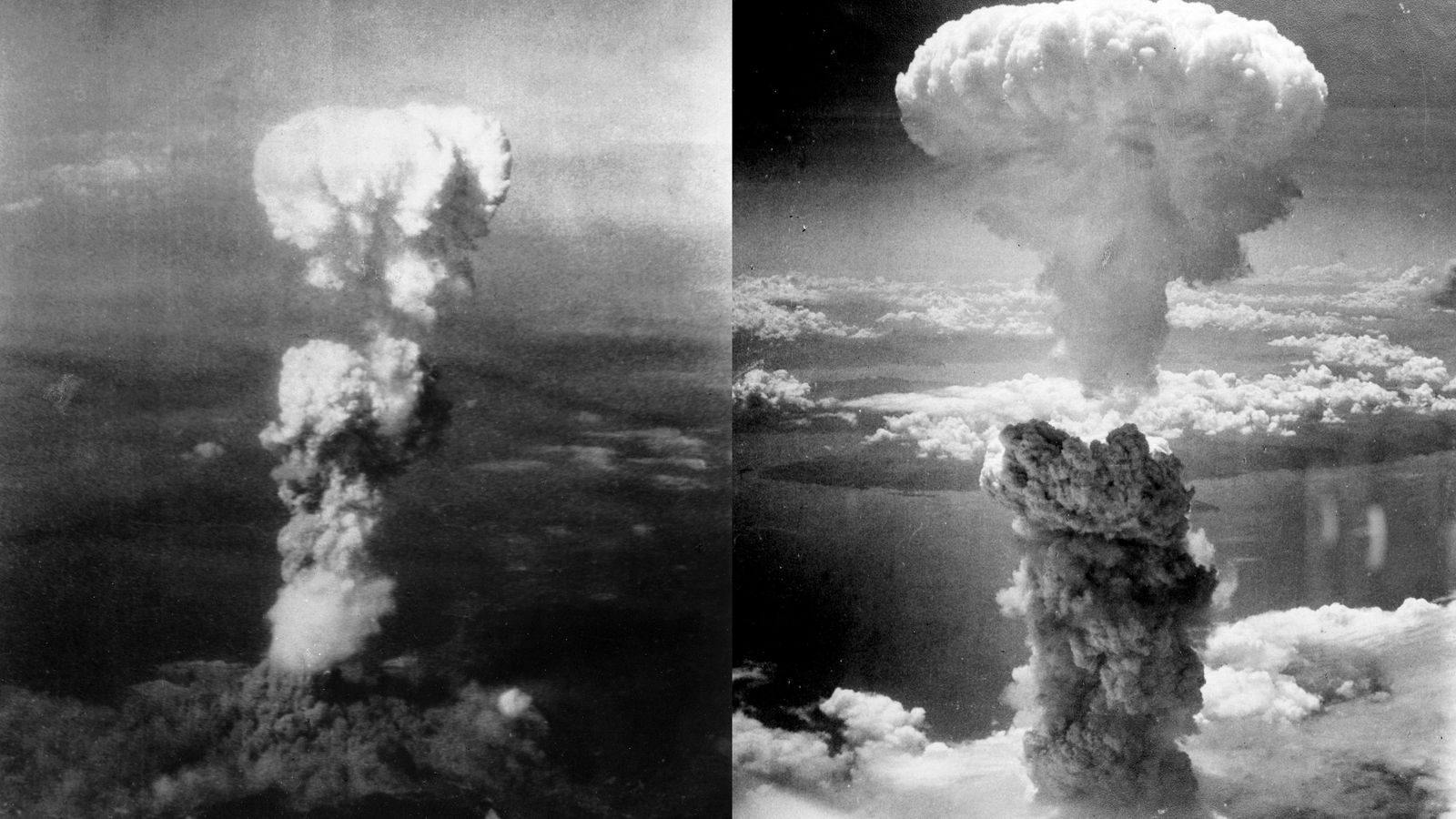 Foto: Imágenes de las bombas de Hiroshima y Nagasaki.
