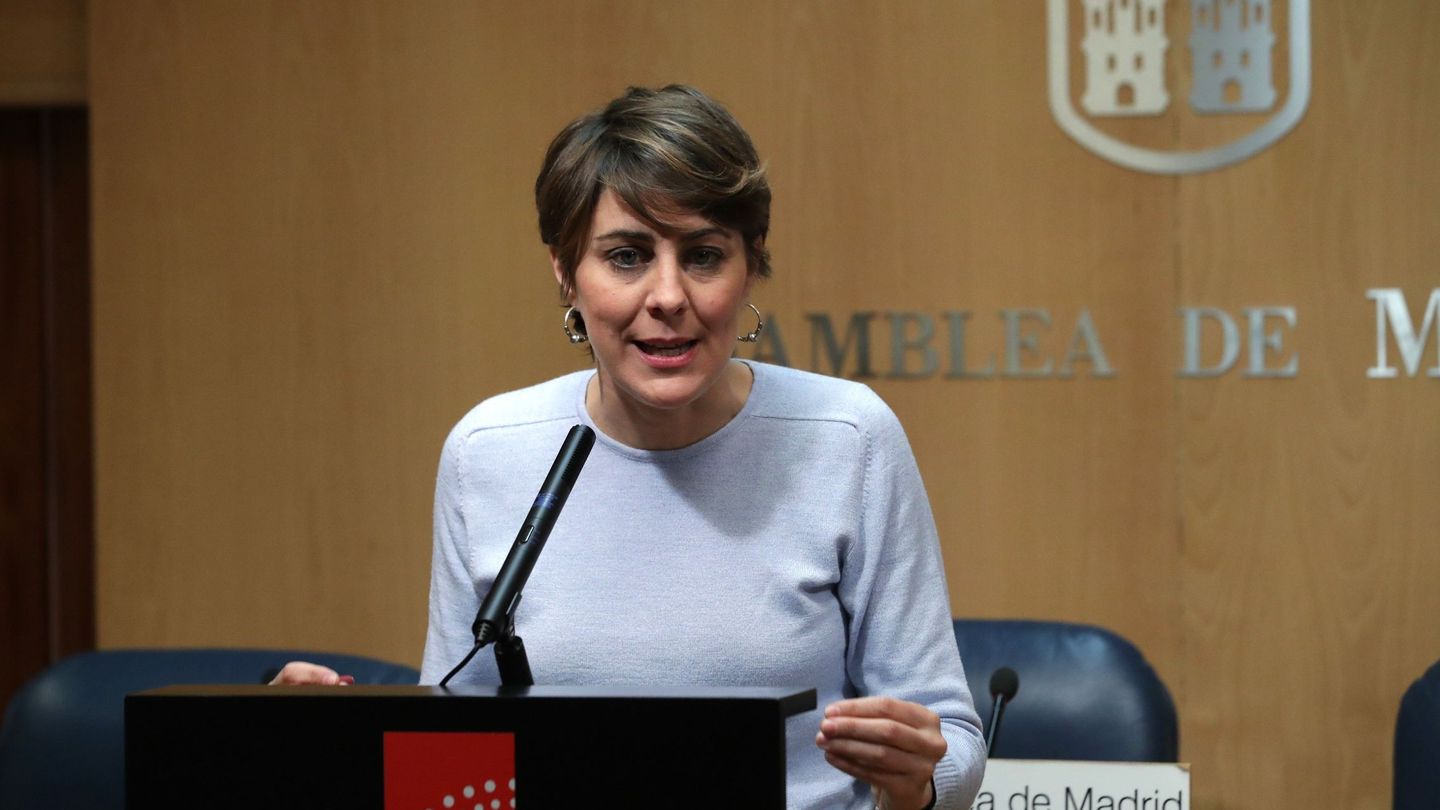 La portavoz del grupo parlamentario Podemos en la Asamblea de Madrid, Lorena Ruiz-Huerta. (EFE)