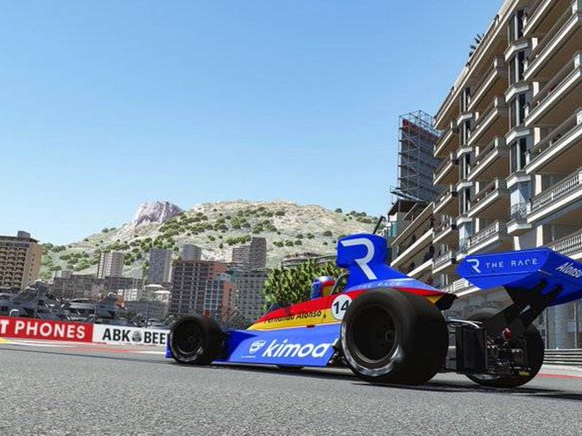 Foto: Fernando Alonso durante el Gran Premio de Mónaco virtual. (@alo_oficial)