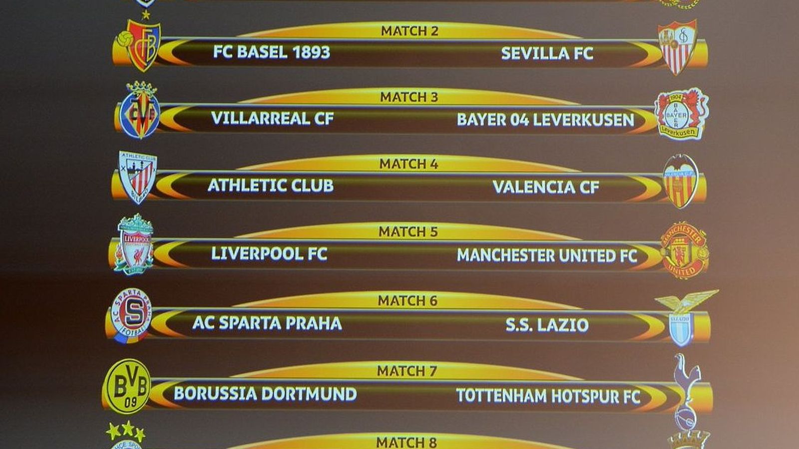 Foto: Así han quedado emparejados los 16 clubes que siguen en liza en la Europa League (UEFA)