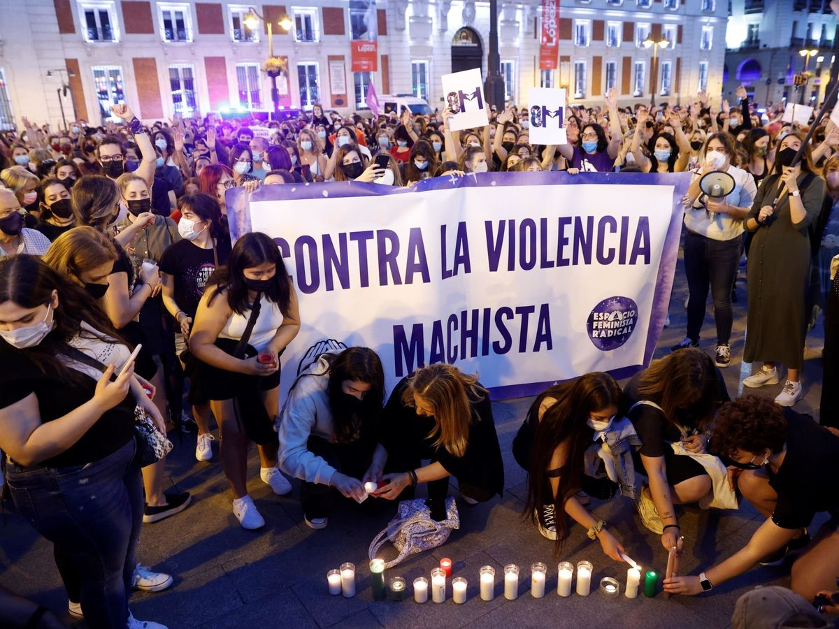 Foto: Concentración contra violencia machista en Madrid. (EFE)