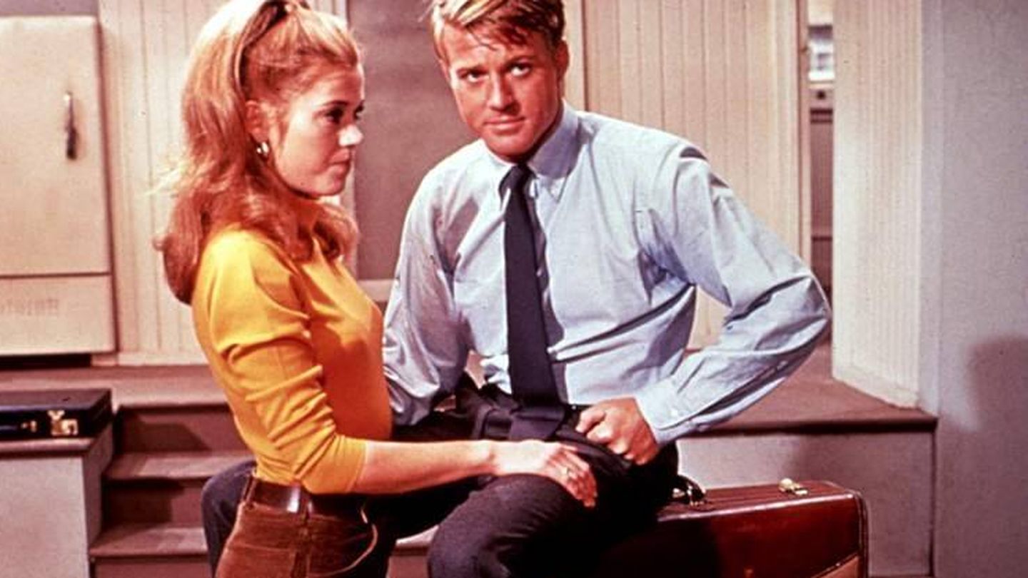 Robert Redford junto a la actriz Jane Fonda.