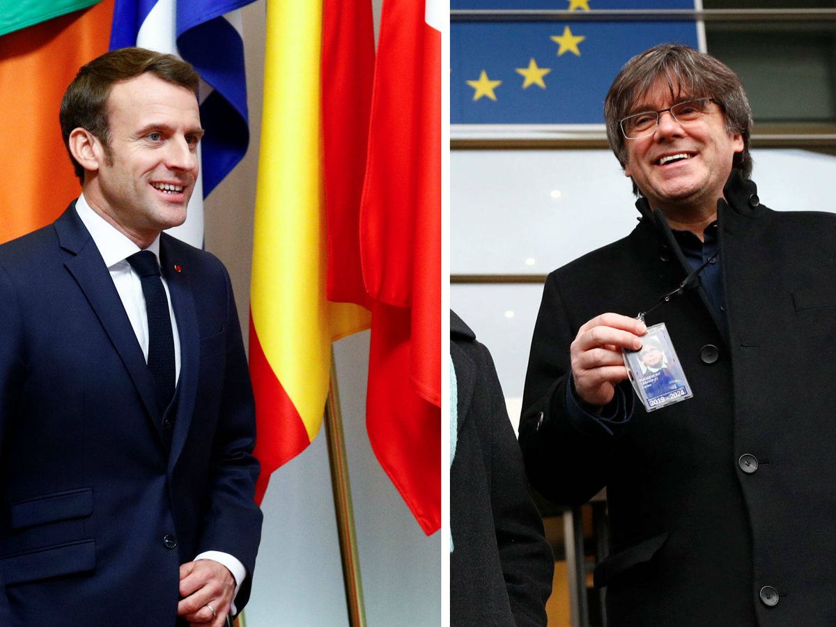 Foto: Emmanuel Macron y Carles Puigdemont. (Reuters/EFE)