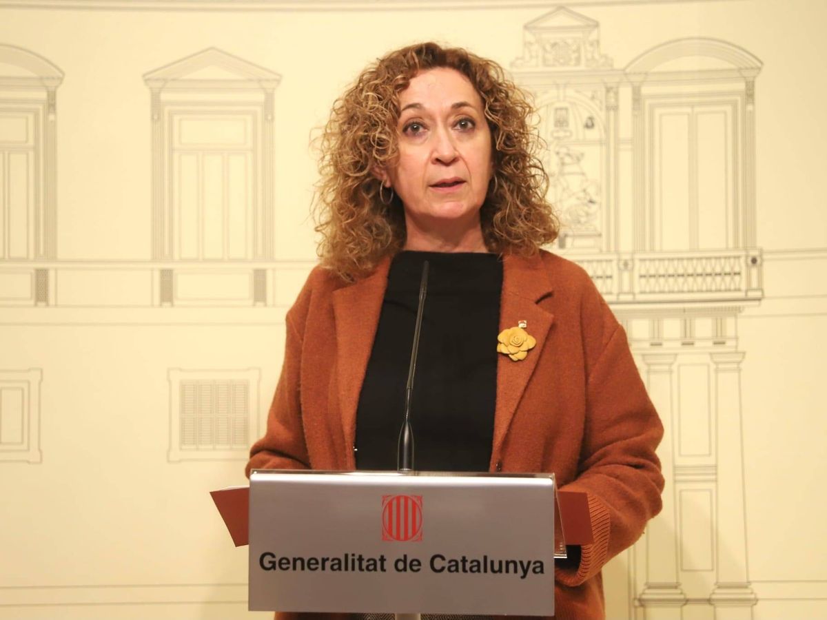 Foto: La consejera de Justicia de la Generalitat, Ester Capella, durante la rueda de prensa de este jueves. (Europa Press) 