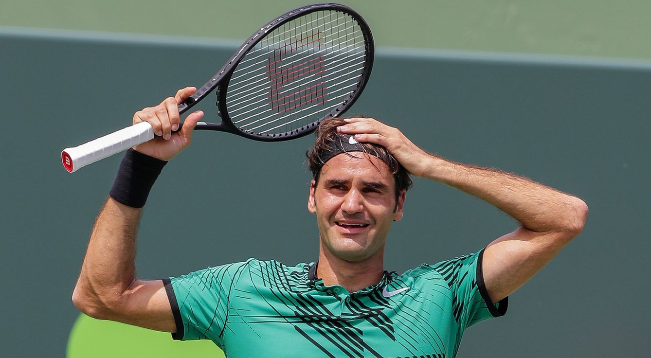 Roger Federer cuando ganó a Nadal en Miami. (EFE)