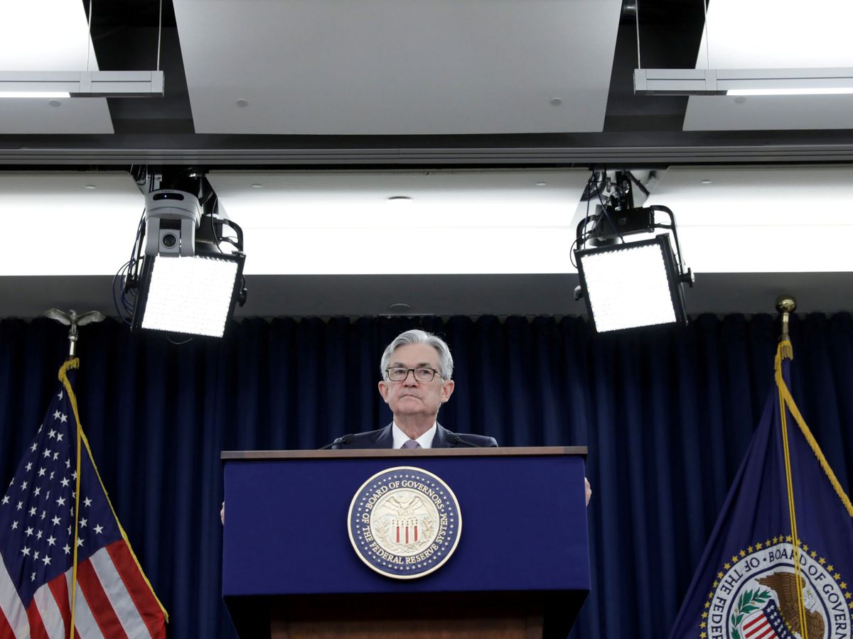 Foto: El presidente de la Reserva Federal, Jerome Powell, durante el anuncio del recorte de tipos. (Reuters)