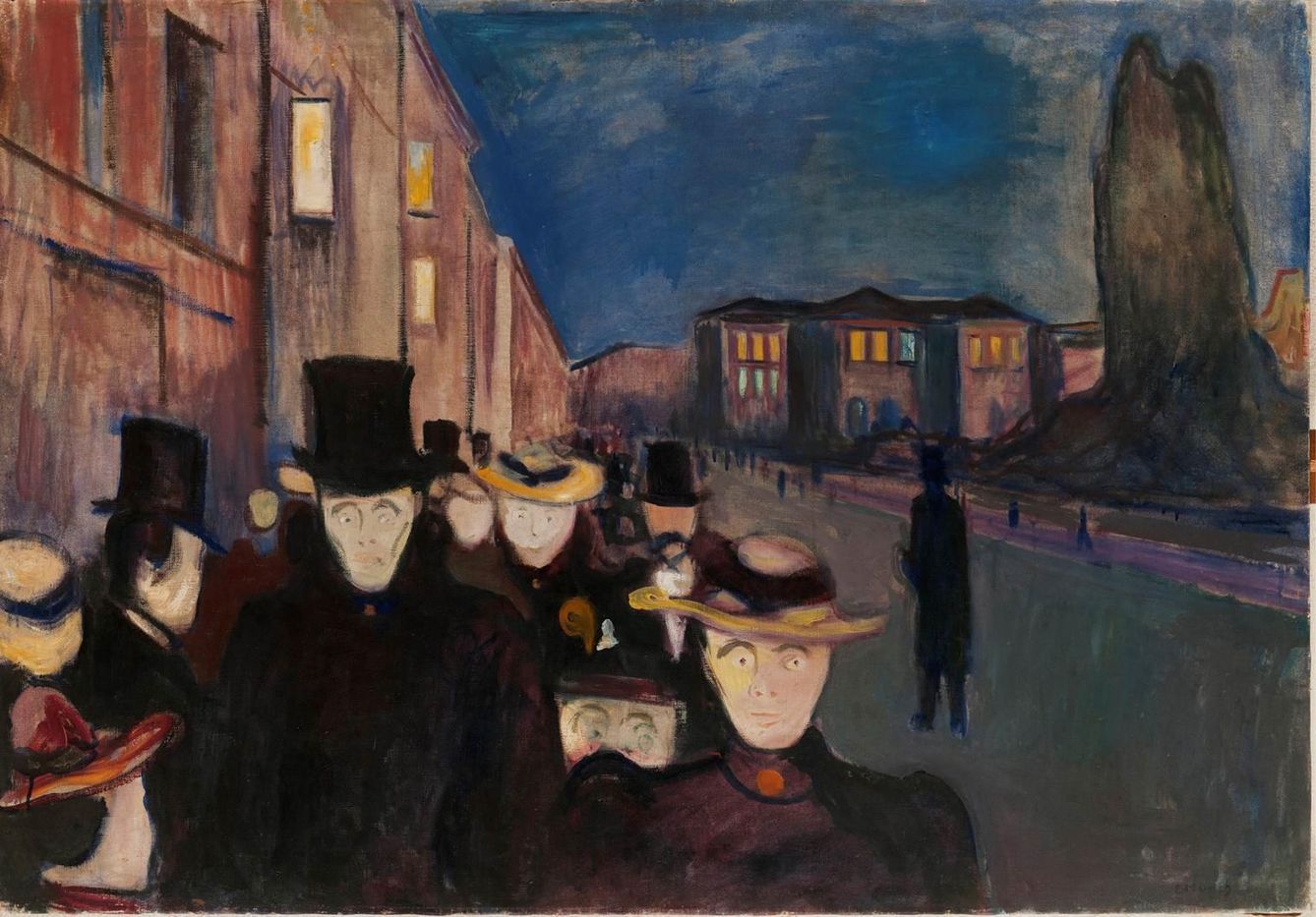 Atardecer en la avenida Karl Johan (1892)