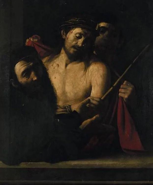Foto: Fragmento del supuesto cuadro de Caravaggio. (Ansorena)