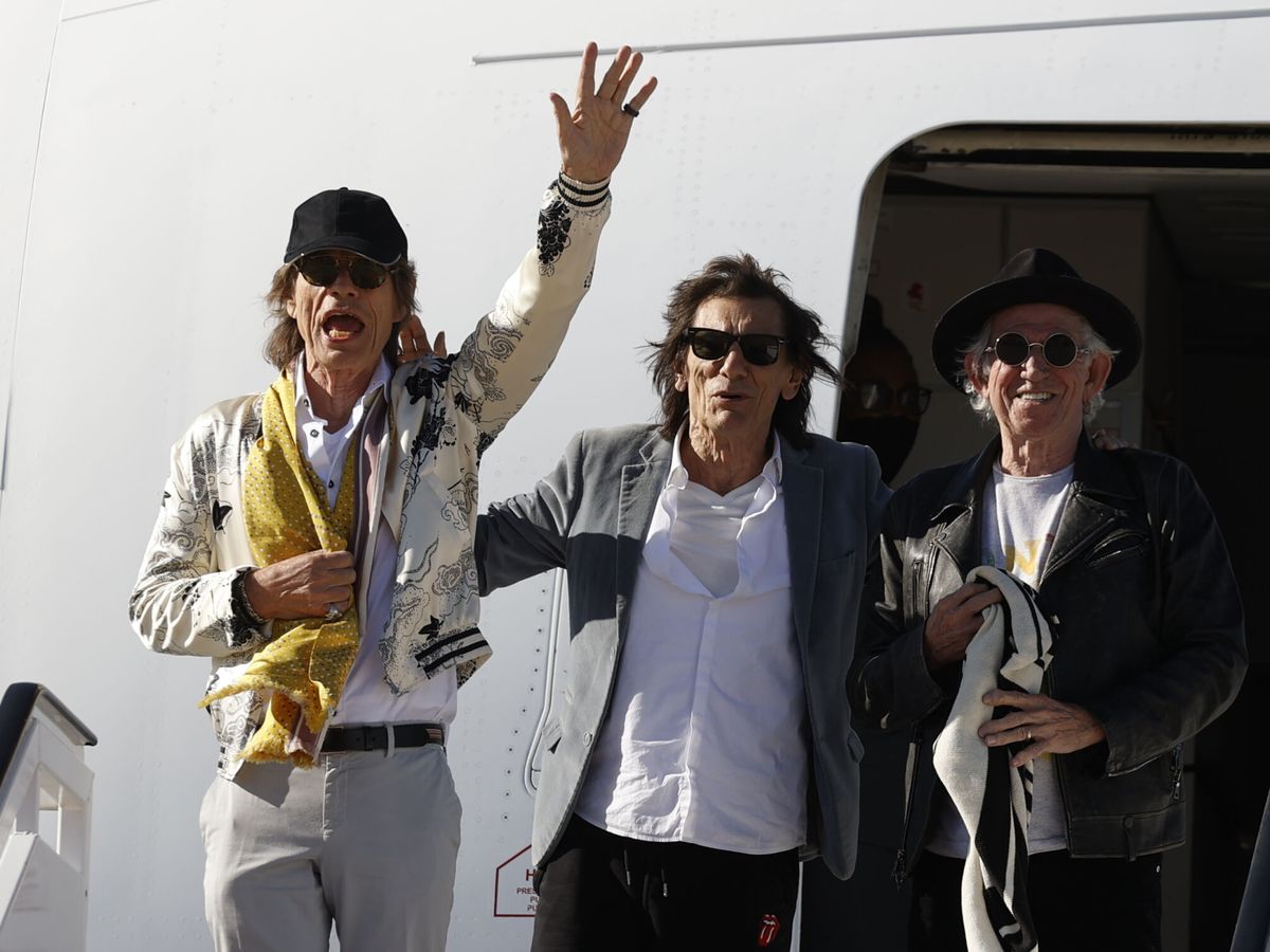 Foto: Los Rolling Stones aterrizan en Madrid antes de su concierto de este 1 de junio (EFE/Mariscal)
