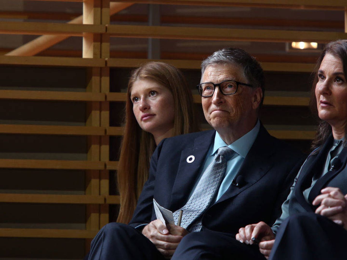 Bill y Melinda Gates junto a su hija Jennifer. (Getty)