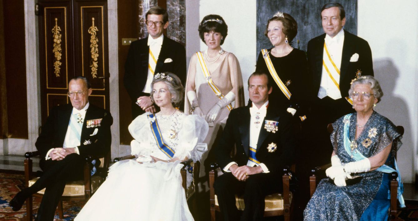 Don Juan Carlos y doña Sofía en su visita a los Países Bajos en 1980. (Getty)