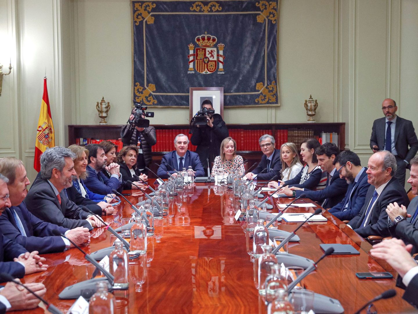 El ministro de Justicia, Juan Carlos Campo, en el pleno del Consejo General del Poder Judicial. (EFE)