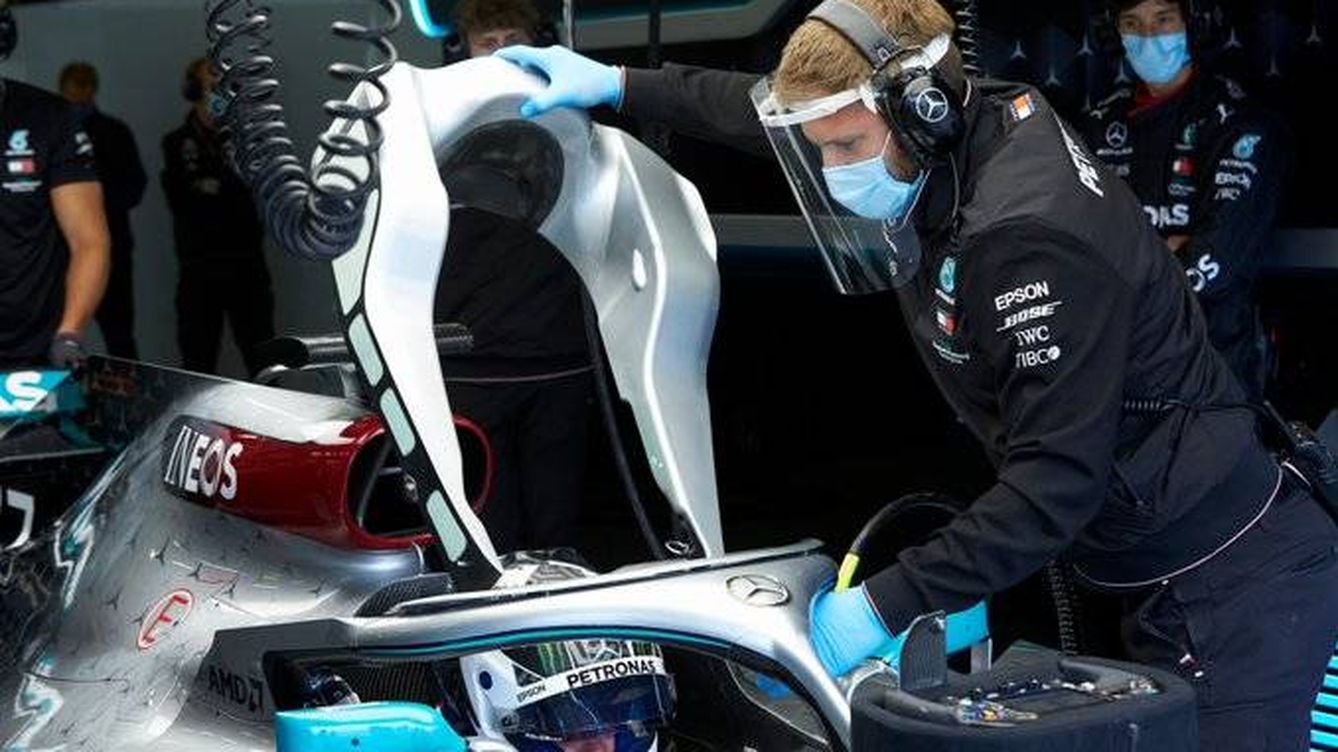 Foto: Las condiciones de trabajo supondrán una carga adicional para los miembros de la F1 en 2020 (Mercedes)